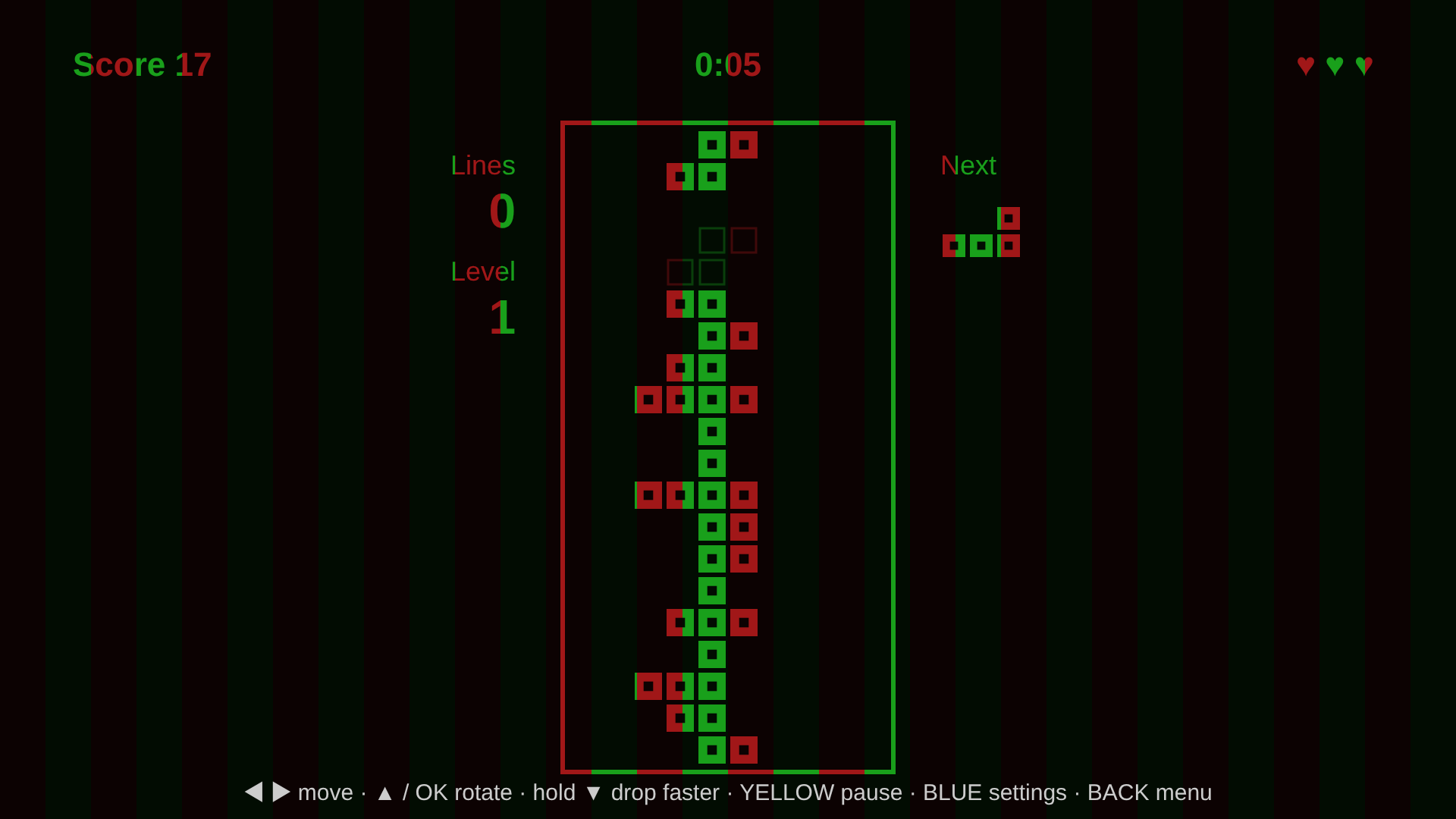 Block Drop: falling blocks stacking in a well